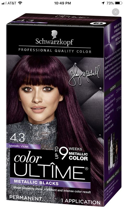 schwarzkopf hair dye box purple metallic smokey walmart|Hair Dye Bundle with Vagabond Exchange Hair Clip and 2.